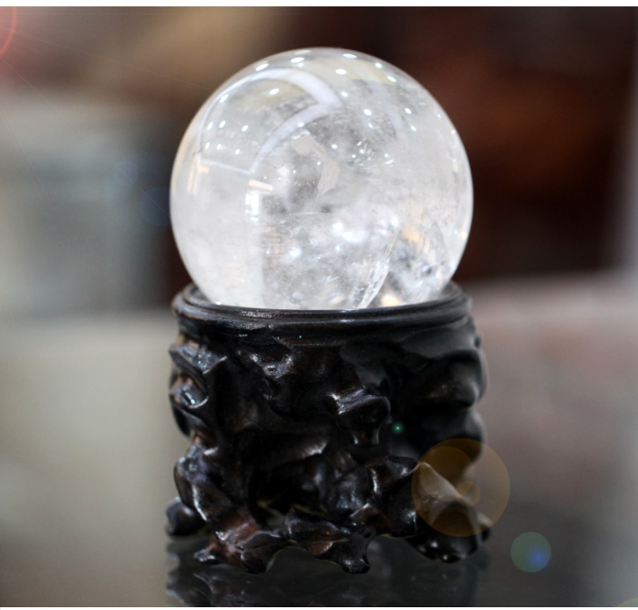开光精美天然白水晶球摆件★旺财转运聚气镇宅保平安_本命佛总部