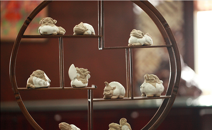 开光开光茶道陶瓷摆件★龙生九子★祈福化煞保