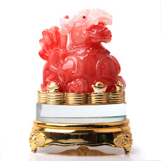 开光仿红玉九转乾坤貔貅摆件★仿玉皮休家居工艺品摆设★转运招财辟邪化煞