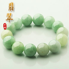 天然豆种翡翠手链★天然A货翡翠手串