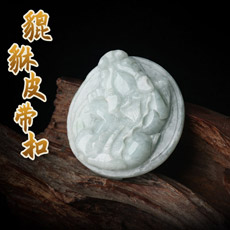 翡翠精雕★翡翠貔貅皮带扣