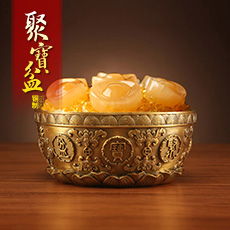 铜制聚宝盆摆件★黄铜聚宝盆摆件零钱罐家居开业工艺品装饰品★多款大小号可选