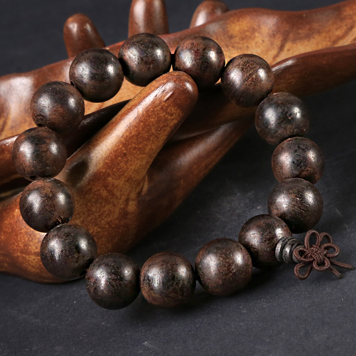 印尼水沉佛珠手链★精品沉香木念珠手串★辟邪利健康